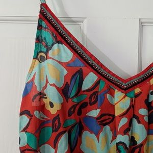 Monsoon Cami floral abstract beaded